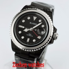 40mm Men's Mechanical Watch Black Stainless Steel Strap Luminous Watch GMT Automatic Mechanical Watch Waterproof Watch 2024 - buy cheap