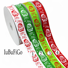 [IuBuFiGo] 1"(25mm) New Arrival Santa Christmas Ribbon Printed Grosgrain Ribbon For Decoration 10yard/lot 2024 - buy cheap