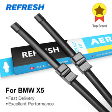 REFRESH escobillas del limpiaparabrisas para BMW X5 E53 / E70 / F15 Fit Hook / Side Pin / Push Button Arms Ajuste exacto de 1999 a 2017 2024 - compra barato