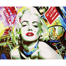 Marilyn Monroe poster painting on the wall Hand Painted Canvas Oil Painting By Numbers wall Pictures For Living Room DY437 2024 - buy cheap