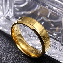 MOREDEAR 6 мм глянцевое золотистое титановое кольцо для мужчин и женщин amd 2024 - купить недорого