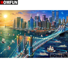 HOMFUN 5D DIY Diamond Painting Full Square/Round Drill "House scenery" 3D Embroidery Cross Stitch gift Home Decor A01711 2024 - buy cheap