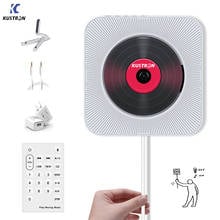 KUSTRON настенный CD-плеер Bluetooth HiFi CD музыкальный плеер с пультом дистанционного управления, fm-радио, USB, MP3 3,5 мм разъем для наушников 2024 - купить недорого