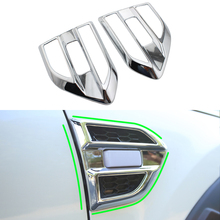 Glossy Chrome Car Side Light Turning Signal Light Cover Frame Sticker Fit Ford Everest Endeavour Ranger T7 2016 2017 2018 2024 - buy cheap