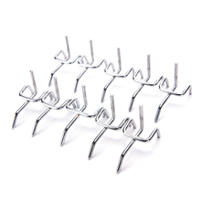 10PCS/lot 5cm Stainless Steel Peg Board Hooks Board Wall Display Shop Peg Slat Walling Home Hanger Chrome Metal Pegboard Hooks 2024 - buy cheap