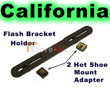 3 In 1 Camera Holder Flash Bracket+2pcs Hot Shoe Mount Adapter for 1/4" Studio Light Stand 2024 - buy cheap