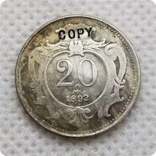 1892 Austria 20 Heller COPY commemorative coins-replica coins medal coins collectibles 2024 - buy cheap