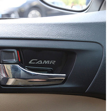 Наклейка из нержавеющей стали на внутреннюю дверную ручку автомобиля, отделка чаши, декоративная наклейка для Camry 2012-2016, аксессуары для стайлинга автомобиля 2024 - купить недорого