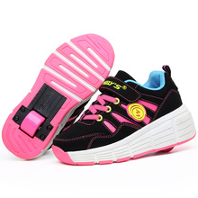 Zapatillas deportivas informales para niños y niñas, calzado deportivo con ruedas a la moda 2024 - compra barato