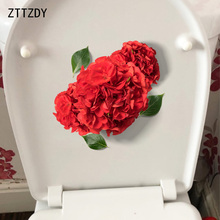 ZTTZDY 20,3*22,9 см, красивые цветы, наклейка на стену в гостиную, модная наклейка на сиденье унитаза, Декор 2024 - купить недорого