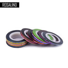 ROSALIND 30PCS Multicolor Mixed Colors Rolls Striping Tape Line Nail Art Decoration Sticker DIY Nail Tips Glitter Nail Art Tools 2024 - buy cheap