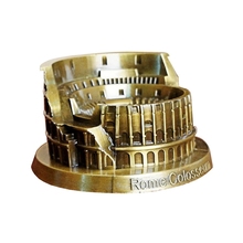 Estatua de Coliseo de Metal, modelo de famosa marca conmemorativa, arquitectura del mundo, decoración para el hogar y la Oficina 2024 - compra barato