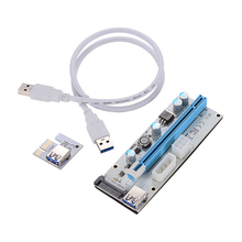 Novo cabo de extensão para mineração de bitcoin, 3 em 1, 60cm, placa pci-e riser, 4pin, 6pin, sata, pci express, pcie, 1x para 16x 2024 - compre barato