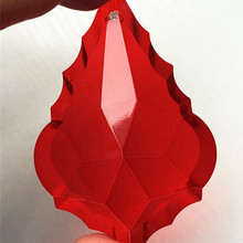 10pcs/lot 76mm red maple leaf shape crystal chandelier parts,lamp suncatcher hanging prisms wedding decorration free shipping 2024 - buy cheap