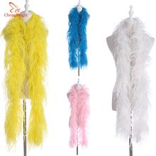 ChengBright  Fluffy Natural White Ostrich Feather Boa Costumes/Trim For Party/Costume/Shawl/Craft Ostrich Feather Wedding Diy 2024 - buy cheap