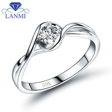 Luxury 18K White Gold VS Diamond  Ring for Women Wedding Jewelry Good Quality Dia WU140 2024 - buy cheap