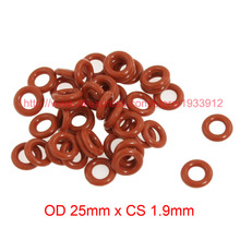 OD 25mm x CS 1.9mm silicone o ring o-ring washer seals rubber gasket 2024 - buy cheap