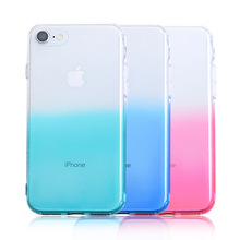 Чехол для Телефона iPhone X XR XS Max 8 7 6 6s Plus, чехлы из мягкого ТПУ с цветным градиентом радуги для iPhone X 5S SE 5 2024 - купить недорого