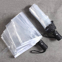 Автоматический портативный многофункциональный зонт от солнца для женщин прозрачный мини Зонт складывающийся в карман компактный складной 40U0084 2024 - купить недорого