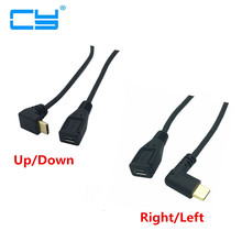 USB3.1 Тип C 90 градусов угловой левый и правый вверх и вниз угол папа к Micro USB 2,0 5P Женщина данных Угловой кабель forNexus 5X 6P мобильный 2022 - купить недорого