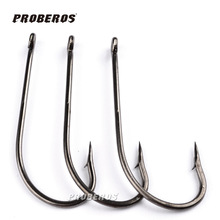 100pcs/lot Fishing Hook Stainless Steel Jig Big Fishing Hooks Black Treble Hooks Free Shipping 2024 - buy cheap