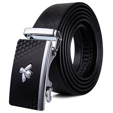 BK-2067 Barry.Wang 2019 Fashion Bee Automatic Alloy Buckle Men 160cm Genuine Leather Cowhide Strap Belts For Men Business Party 2024 - buy cheap