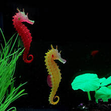 3 Colors Luminous Sea Horse Hippocampus Aquarium silicone Fish Tank Decoration 2024 - buy cheap