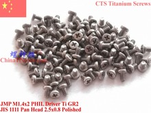 M1.4 Titanium screw M1.4x2 M1.4x2.5 M1.4x3 M1.4x3.5 M1.4x4 M1.4x4.5 M1.4x5 M1.4x6 M1.4x8 M1.4x10 M1.4x12 Pan Head PHIL Ti GR2 2024 - buy cheap