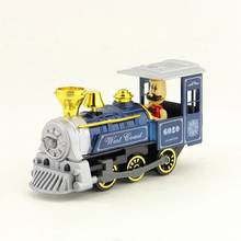 Free Shipping/Diecast Toy Model/Classical West Coast Train/Pull Back/Sound & Light Car/Educational Collection/Gift For Children 2024 - buy cheap