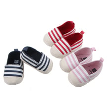 Baby Soft Soled Non-slip Striped Shoes Newborn Boys Girls Breathable First Walkers Infant Fashion Casual Crib Footwear NBB0137 2024 - buy cheap