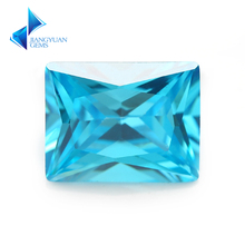 2x4~9x11mm Rectangle Shape 5A+ Seablue Zirconia Stone 3x5-10x12mm Synthetic Gems Cubic Zirconia For Jewelry 2024 - buy cheap