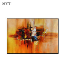 Hand painted canvas oil paintings Abstract yellow landscape Modern Home Decoration Painting Wall Art Picture for living room 2024 - buy cheap
