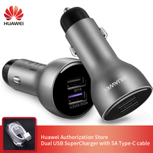 Оригинальное автомобильное быстрое зарядное устройство Huawei, Интеллектуальное Быстрое зарядное устройство 27,5 Вт 4,5 В 9 В 5A Type-C, кабель для Samsung Iphone, SuperCharger AP38 2024 - купить недорого