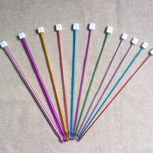 Colorful Crochet Hooks DIY Craft Weave Knit Knitting Needles with Bead AFGHAN Aluminum Knit Needle Loom Tool 2-8mm 2024 - buy cheap