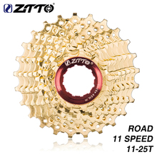 ZTTO  11 s 25t Cassette  Gold 11-25T  Golden Steel Freewheel 22 Speed Flywheel Sprocket for Road Bicycle 2024 - buy cheap