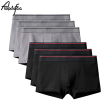 6 pçs/lote Hot Vender Mens Boxers Shorts de Algodão Sexy Men Underwear Tamanho Grande Mens Masculino Cuecas Calcinhas Shorts U Convex bolsa 6XL 2024 - compre barato