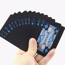 55pcs/deck waterproof plastic pvc playing cards set pure color black poker card sets classic magic tricks tool props  81303 2024 - buy cheap