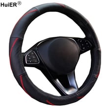 Fashion Car Steering Wheel Cover Cow Leather Wear resistant Braid on the Steering-wheel Car Accessories Automobile Car Styling 2024 - buy cheap