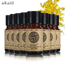 Akarço marca famosa óleos essenciais de galinhos 10ml * 8, charmoso de amêndoa, laranja, orquídea, madeixas 2024 - compre barato