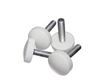 2pcs M5 white bakelite hand screw big head plastic handle screws knob bolt rotated bolts 8-40mm length handle diameter  17mm 2024 - buy cheap