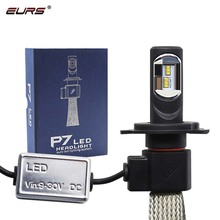 Tijeras-bombillas LED para faros delanteros de coche, luz de 12v y 24v, chips ZES H11, H1, H3, 9005, 9006, haz alto-Lo, 9600lm, 6000K, P7, 2 uds. 2024 - compra barato