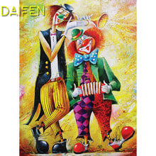 Full Round Diamond mosaic Full Square Diamond painting circus clown trumpet accordion 5D DIY Diamond embroidery Cross stitch 2024 - buy cheap