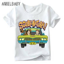 Детская футболка с героями мультфильмов Scooby Doo Mystery Machine, Детская забавная одежда, летние детские топы с коротким рукавом, ooo5085 2024 - купить недорого