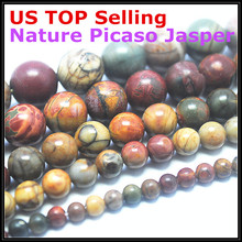 1 String wholesale nature picasso jasperr stone spacer beads charm jewelry acessories size 4mm 6mm 8mm 10mm 12mm 2024 - buy cheap