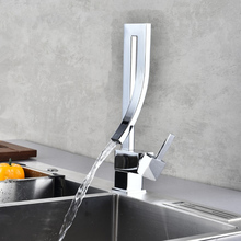 Bathroom Brass Basin Faucet Single Handle Waterfall Basin Mixer Tap Hot & Cold Bathroom Faucets Sink Waterfall Faucet Drain 2024 - buy cheap