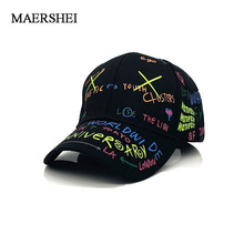 Maershei boné de beisebol estilo grafite, chapéu snapback ajustável de primavera para mulheres, boné de sol, hip hop, viseira, 2019 2024 - compre barato
