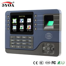 TCP IP биометрический сканер отпечатков пальцев, время и часы, рекордер, цифровой электронный считыватель на английском языке, USB RFID ID-карта 2024 - купить недорого