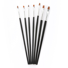 7pcs/Set Flat Nail Art Brush Set Gradient Gel Nail Polish Builder Painting Drawing Pen Manicure Tools 2024 - buy cheap