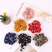 New arrival Fashion women lovely elegant dot Hair bands vintage hair scrunchies girl's hair Tie Accessories Ponytail Holder 2024 - buy cheap