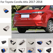 car body styling Stainless steel cover muffler pipe outlet dedicate exhaust tip tail 1pcs For Toyota Corolla Altis 2017 2018 2024 - buy cheap